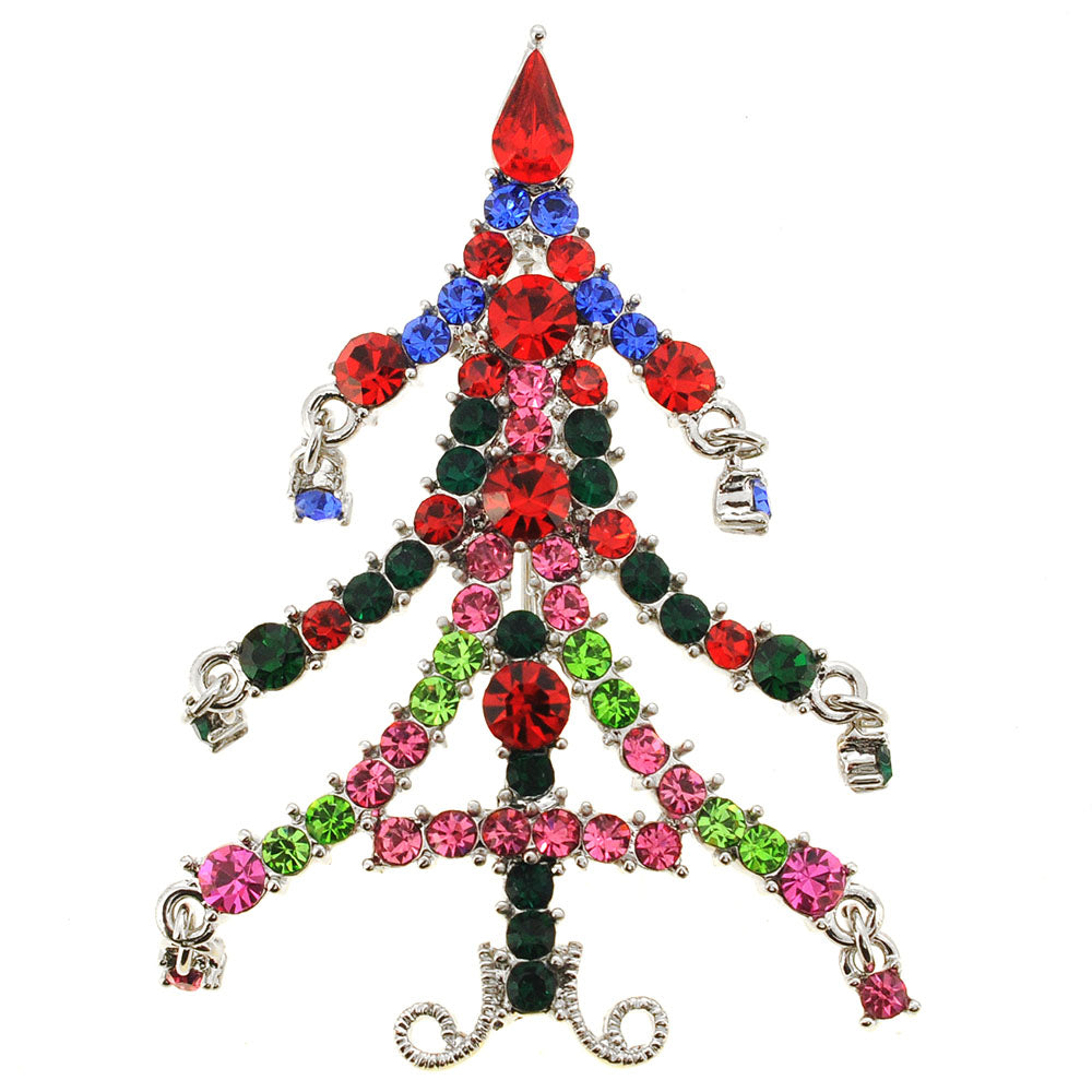 Crystal Christmas Tree Pin