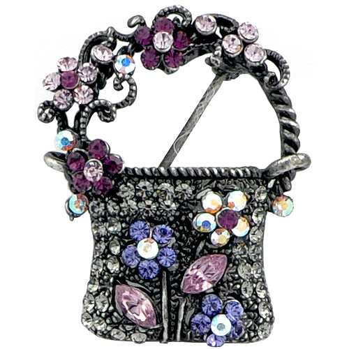 Amethyst Lady Handbag Pin Brooch