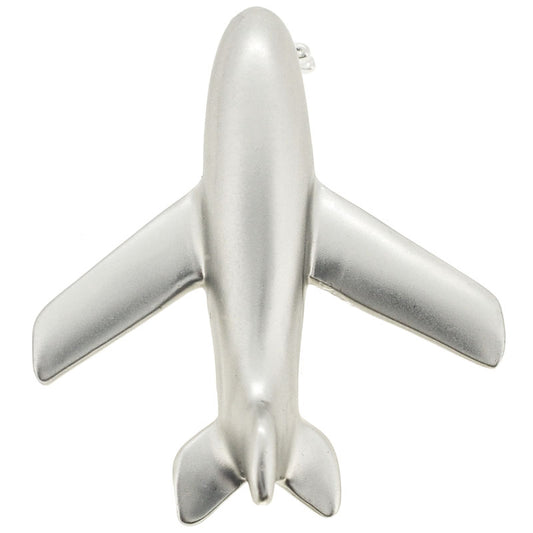 Silver Airplane Pin Brooch