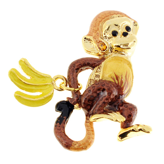 Monkey And Bananas Pin Brooch