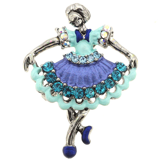 Blue Dancer Pin Brooch