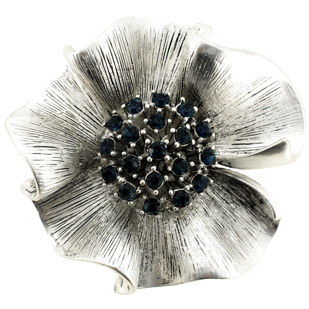 Silver Vintage Style Flower Brooch/Pendant