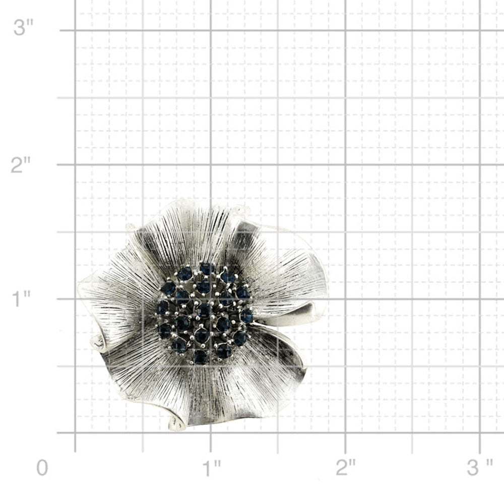 Silver Vintage Style Flower Brooch/Pendant