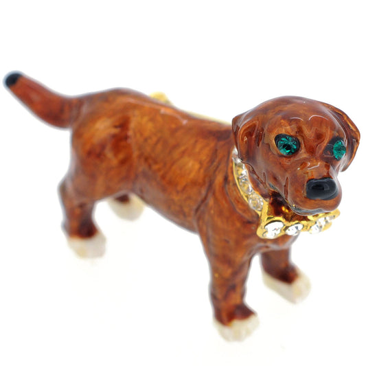 Brown Dog Pin Brooch