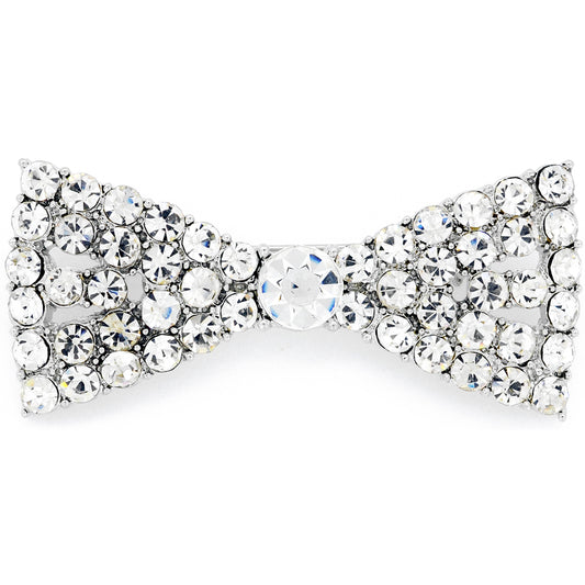 Crystal Bow Tie Pin Brooch