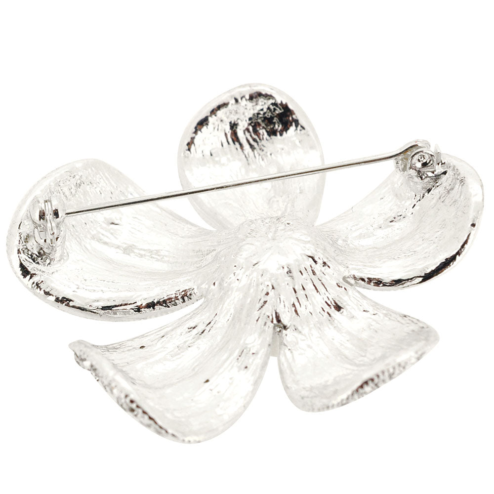 Crystal Flower Wedding Pin Brooch