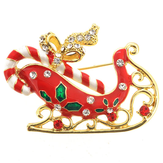 Christmas Sleigh Brooch