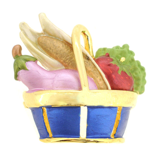 Fall Harvest Basket Brooch