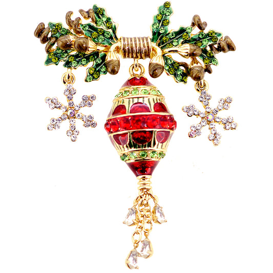 Christmas Ornament Pin Brooch