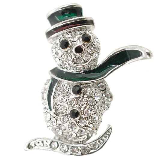 Christmas Snowman Pin Brooch