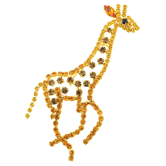 Golden Giraffe Cutout Brooch Pin