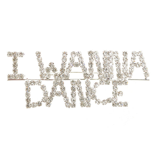 Silver Pixel I WANNA DANCE Brooch Pin