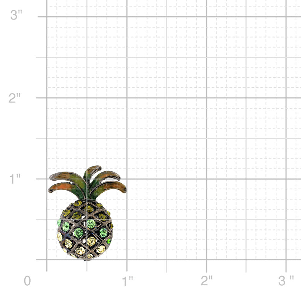 Multicolor Pineapple Crystal Brooch Pin