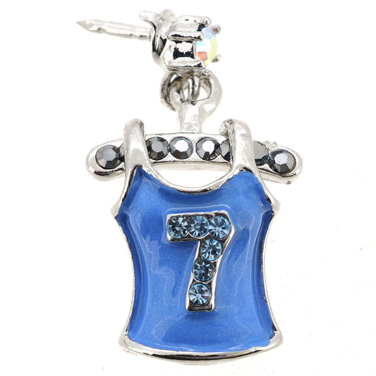 Blue Tank Top Swarovski Crystal Tack Pin