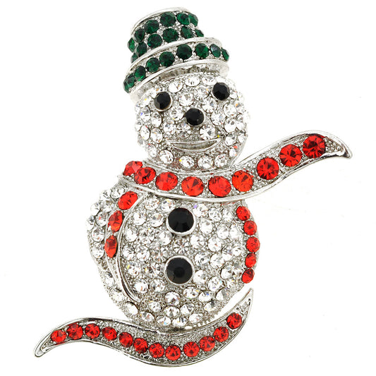 Christmas Snowman Pin Christmas Brooch Pin