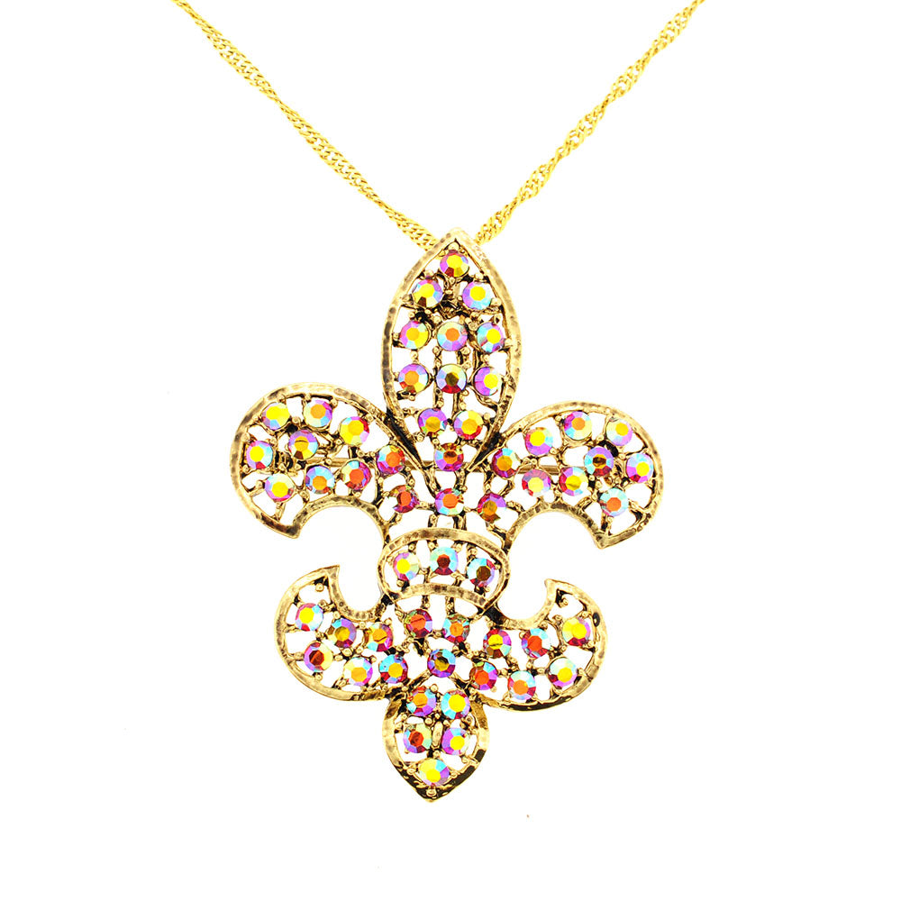 Golden Fleur-De-Lis Brooch And Pendant