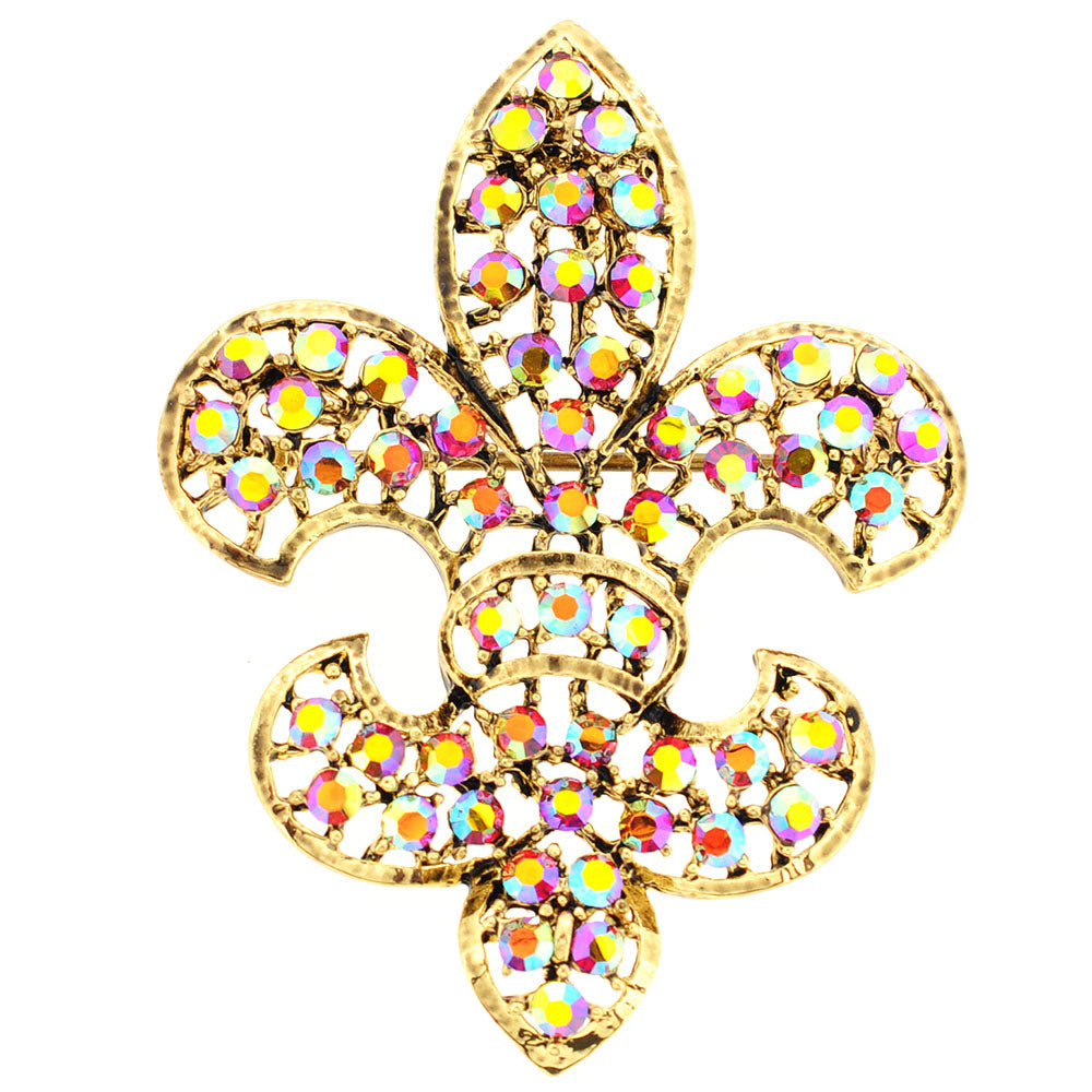 Golden Fleur-De-Lis Brooch And Pendant