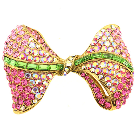 Pink Bow Pin Brooch